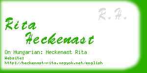 rita heckenast business card